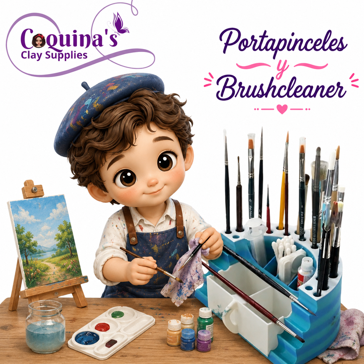 Portapinceles & Brush Cleaner