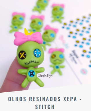 Olhos Resinados Xepa - Stitch M